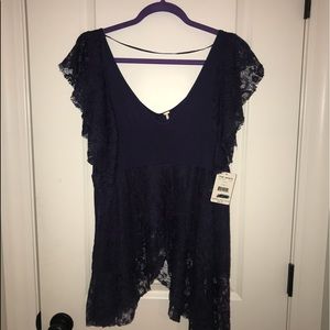 Free People Open lace top